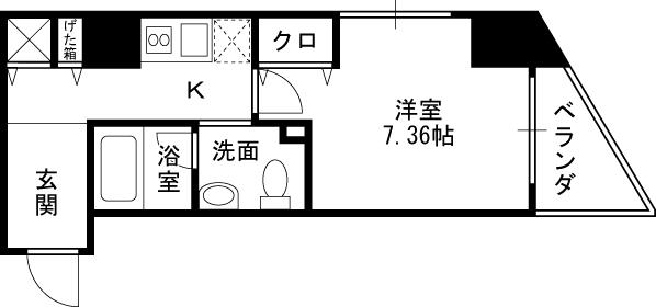 ライブコート北梅田-1K(93815652)の間取り図