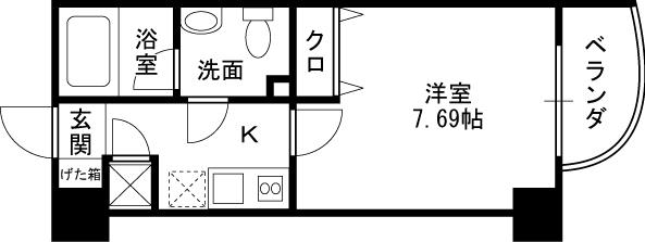 ライブコート北梅田-1K(93815490)の間取り図