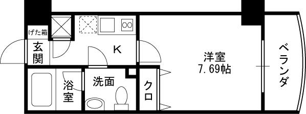 ライブコート北梅田-1K(93815499)の間取り図
