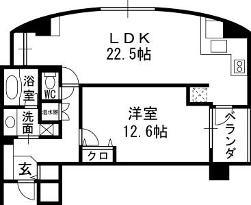 グレンパーク梅田北-1LDK(83325453)の間取り図