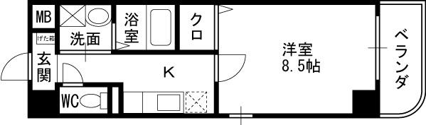 ジェルメ-1K(79608660)の間取り図