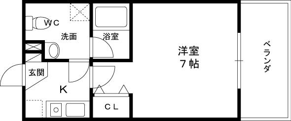 ＳＥＲＥＮｉＴＥ中津-1K(87311453)の間取り図