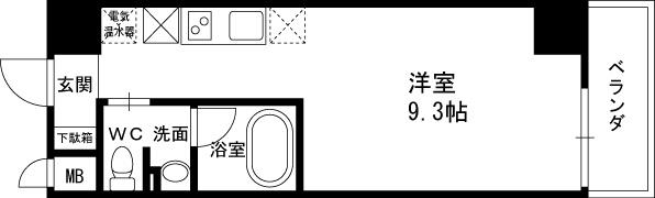 カーサリック同心-1R(84310452)の間取り図