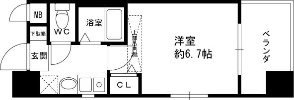 エステムコート大阪城北　天満の杜-1K(112259982)の間取り図