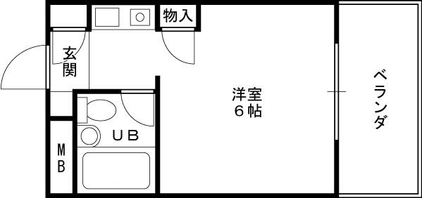 東天満下村ビル-1R(112117239)の間取り図