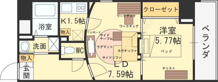 スペチアーレ-1LDK(110725250)の間取り図