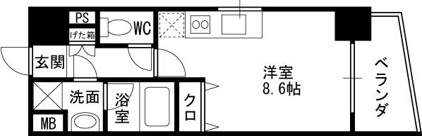 Ｓ－ＲＥＳＩＤＥＮＣＥ福島Ｌｕｘｅ-1R(101976962)の間取り図