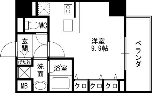 Ｓ－ＲＥＳＩＤＥＮＣＥ福島Ｌｕｘｅ-1R(87428341)の間取り図