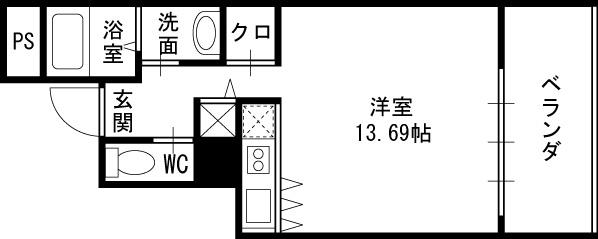 ザ・タワー大阪レジデンス-1R(87435472)の間取り図