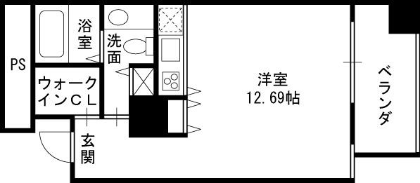 ザ・タワー大阪レジデンス-1R(87435479)の間取り図