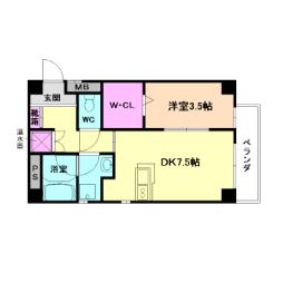ボヌーリア-1DK(74232019)の間取り図
