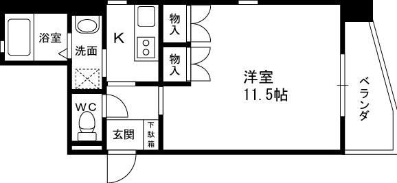 Ｋ．Ｈ．Ｅ-1K(110742188)の間取り図