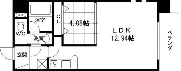 アーバネックス福島-1LDK(87470526)の間取り図