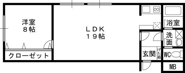 堂島レジデンス-1LDK(112071259)の間取り図