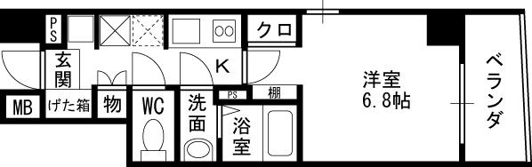ＥＳ－Ｇｒａｎｄｅ　Ｍｉｎａｍｉｍｏｒｉｍａｃｈｉ-1K(111162677)の間取り図