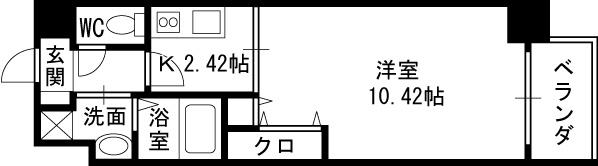 アーバネックス梅田東-1K(87708916)の間取り図