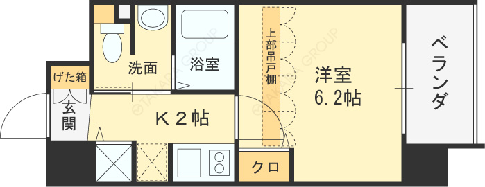 アドバンス東梅田アクシス-1K(94761896)の間取り図